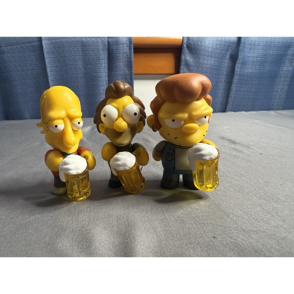 Kidrobot x The Simpsons Moe's Tavern 3" Figures; Larry, Lenny & Snake Jailbird